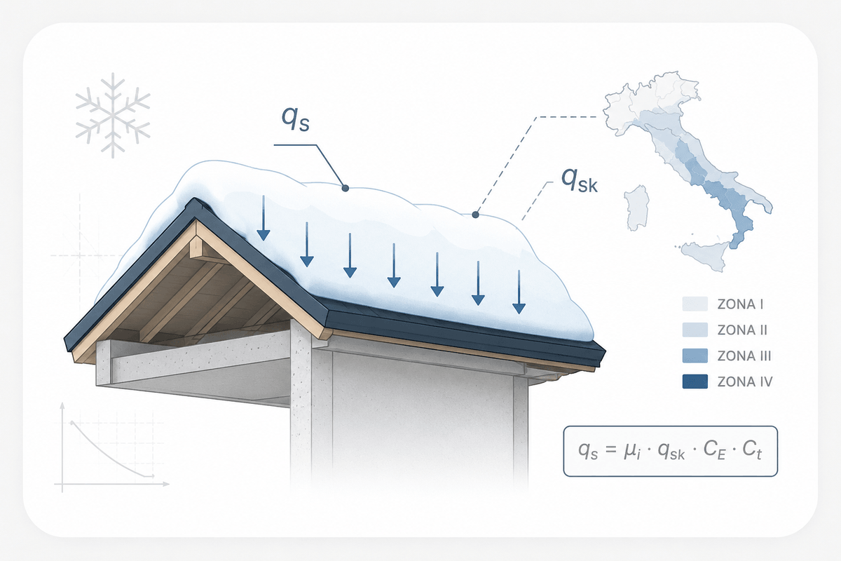 Azione della neve secondo le NTC 2018
